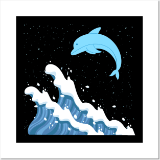 Dolphins in the ocean Posters and Art